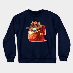 Cat Backpack Crewneck Sweatshirt